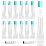 AMORIX 50PCS Lip Gloss Tubes 15ml Blue Lip Gloss Containers Empty Lip Balm Tubes Refillable Cosmetic Squeeze Lipgloss Tube...