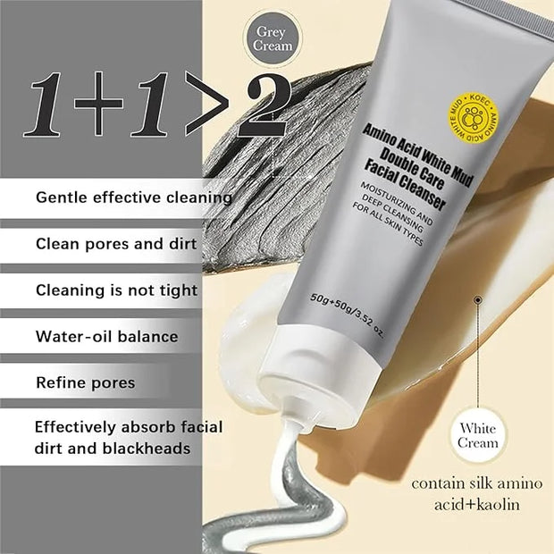 3 Step Facial Skin Care Kit with Snail Mucin Moisturizer & Vitamin C Facial Serum & Amino Acid Facial Cleanser - Korean Sk...