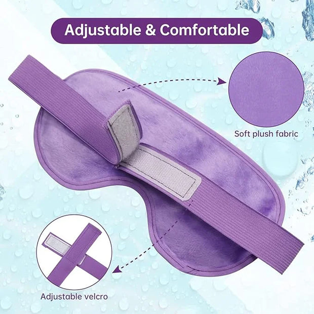 2 PCS Ice Eye Mask Reusable Hot Cold Therapy Gel Bead Eye Mask for Puffiness/Dark Circles/Eye Bags/Dry Eyes/Headaches/Migr...