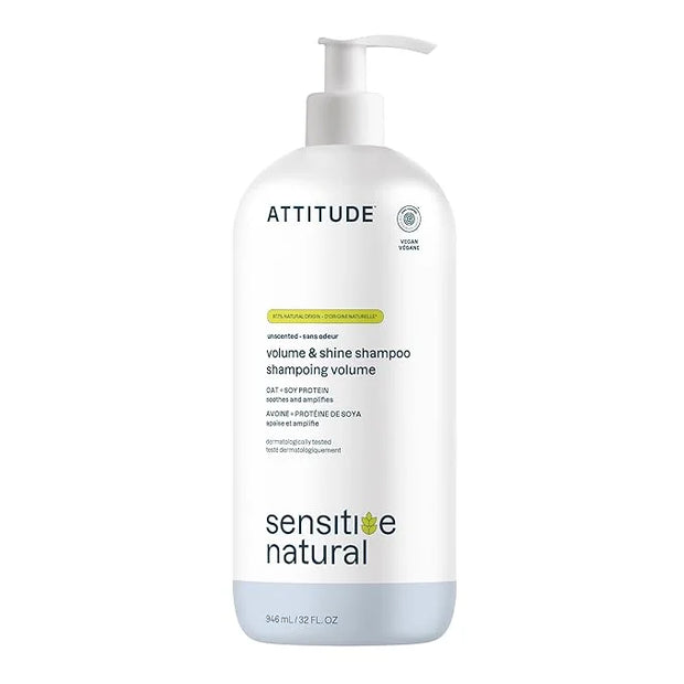 ATTITUDE Hair Shampoo for Sensitive Dry Scalp, EWG Verified, Soothing Oat, For Thin Hair, Naturally Derived Ingredients, V...