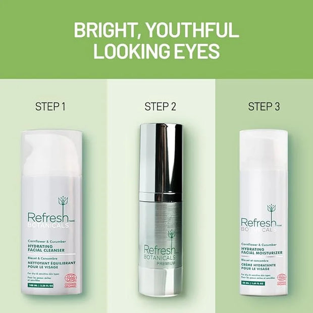 Refresh Botanicals Organic Eye Serum | Eye Cream for Under Eye Puffiness, Dark Circles & Fine Lines | For All Skin Types |...