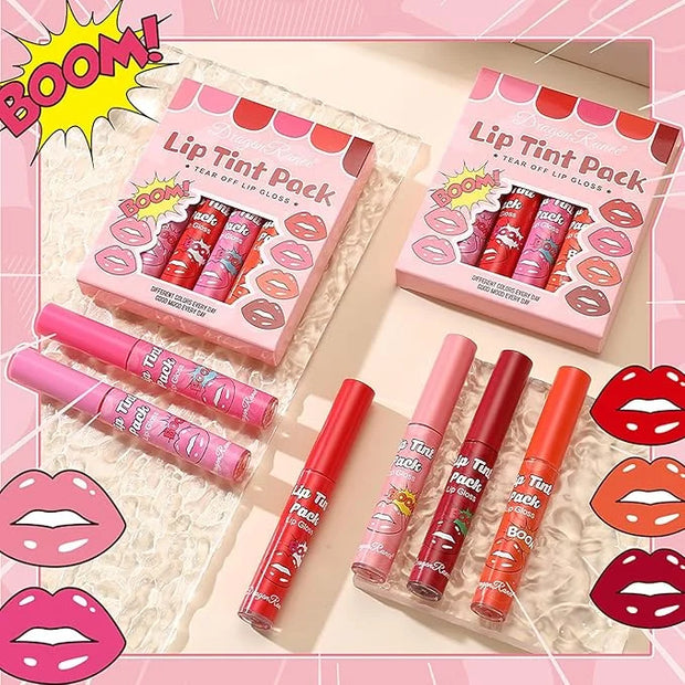 6 Colors Matte Lip Stain, Lip Liner Stain, Peel Off Lip Liner Tattoo, Long Lasting Lip Stain Waterproof for Women Girls Al...