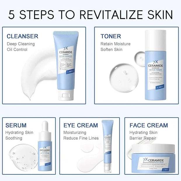 Skincare Set Ceramide Skincare Gifts for Teen Girls Strengthen Skin Barrier, Beauty Gift Sets Skin Care Kits, Travel Essen...