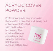 Young Nails Acrylic Powders, Cover - Created for a flawless consistency and superior adhesion - Cover Powder Begins to set...
