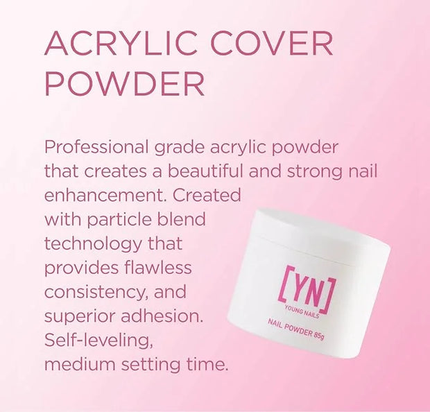 Young Nails Acrylic Powders, Cover - Created for a flawless consistency and superior adhesion - Cover Powder Begins to set...