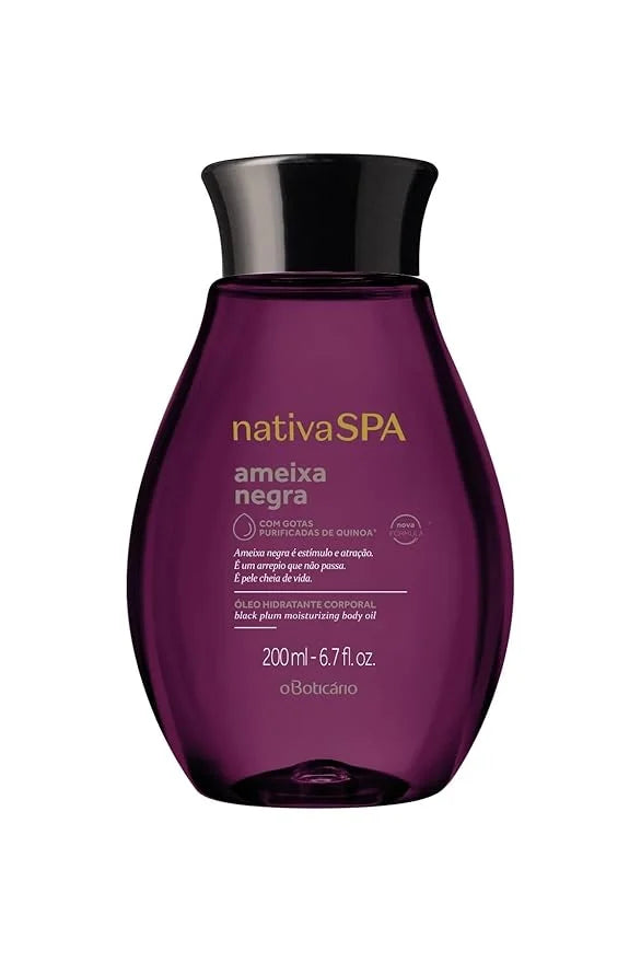Nativa SPA by O Boticário, Black Plum Body Oil, Scented Moisturizer, Enriched with Purified Quinoa Drops to Boost Hydratio...