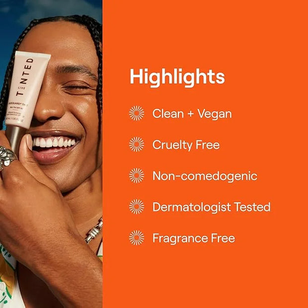 Live Tinted Hueguard Skin Tint SPF 50 - Tinted Mineral Sunscreen with Light-Medium Buildable Coverage With a Hydrating and...