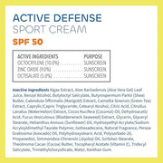 Seaweed Bath Co. Active Defense SPF 50 Sport Broad Spectrum Hybrid Sunscreen Cream, 3.4 Ounce (Pack of 2), Sustainably Har...