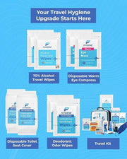Travel Kit – Complete Airplane Travel Essentials Set for Men, Women, & Kids with Washable Case – 22-Piece TSA-Friendly Ess...