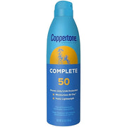 Coppertone Complete Sunscreen Spray SPF 50, Spray Sunscreen for Body, Lightweight, Water Resistant, 5.5 Oz, Pack of 3 - Pr...