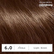 Clairol ColorStrong Permanent Zero Ammonia Hair Dye, 6.0 Light Brown - Roma Hair Color, Pack of 1 - Product Image