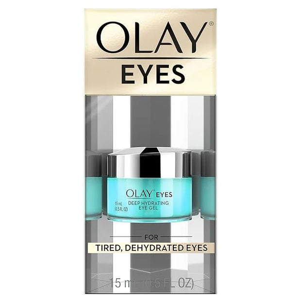 Olay Deep Hydrating Eye Gel with Hyaluronic Acid for Tired Eyes, Hydrating Gel, Cucumber, 0.5 Fl Oz - Product Image