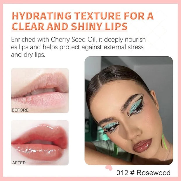 Hydrating Lip Glow Oil, Plumping Watery