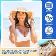24 Pcs Mini Sunscreen Stick Bulk for Summer Wedding SPF 30 Face Sunscreen Stick Water Resistant Light Skin Tone Sun Block ...