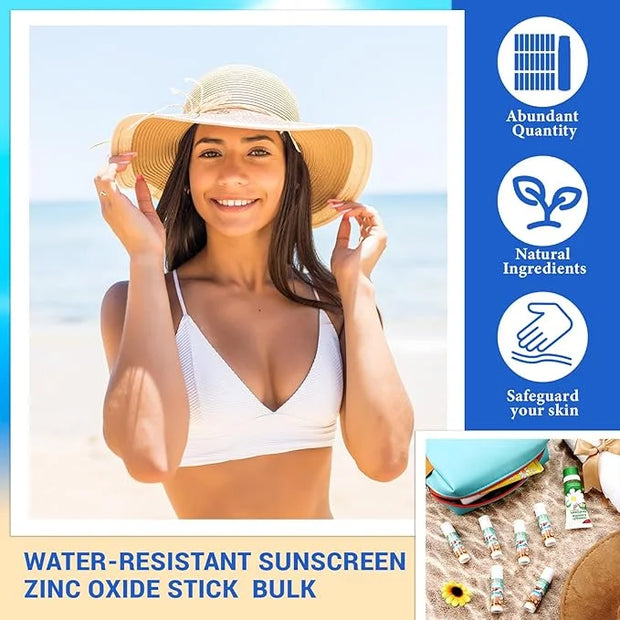 24 Pcs Mini Sunscreen Stick Bulk for Summer Wedding SPF 30 Face Sunscreen Stick Water Resistant Light Skin Tone Sun Block ...