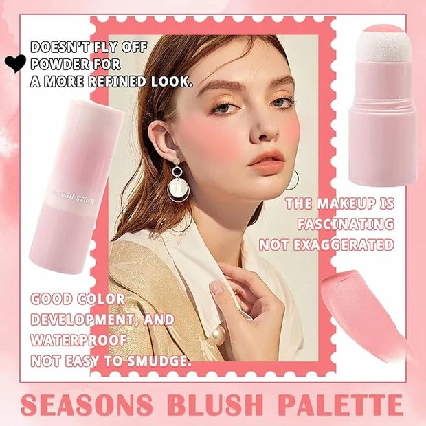 Matte Contour Blush Stick for Cheeks and Face - Buildable Shimmer Facial Blusher Shades - Blendable Cosmetic Makeup 03 - P...