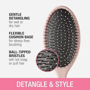 Conair Detangling Hair Brush 3PK - For wet and dry hair - curly hair brush - hair brushes for women - detangler brush - ha...