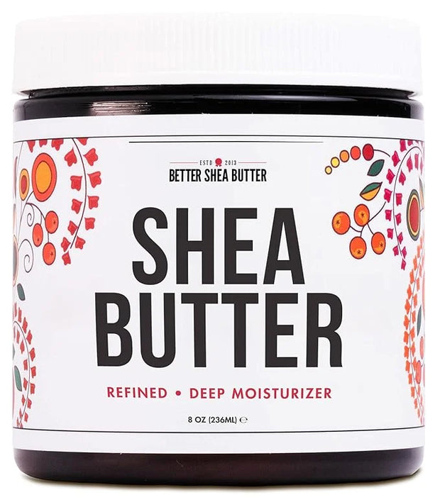 Refined Shea Butter Unscented - 100% Pure African Shea Butter for Hair & Dry Skin - Soap Base - Face & Body Moisturizer, f...