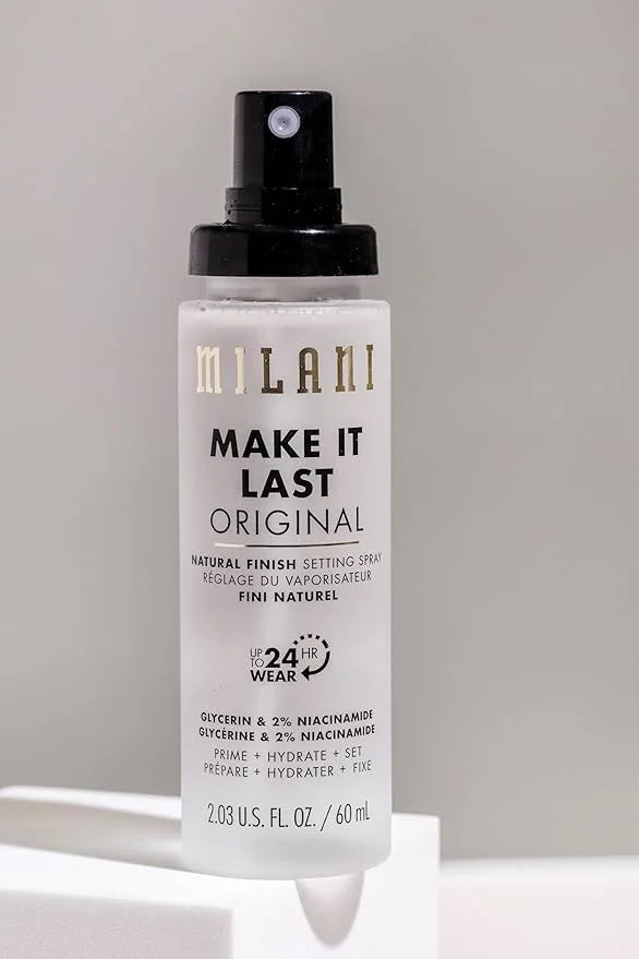 Milani Make It Last Original - Natural Finish Setting Spray 3-in-1 Setting Spray and Primer- Prime + Correct + Set Makeup ...