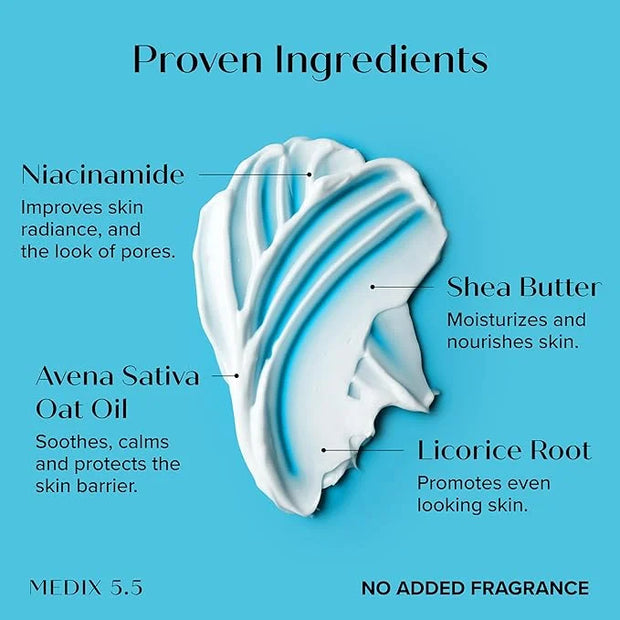 MEDIX Fragrance Free Niacinamide Face Moisturizer + Shea Butter Cream For Face & Body Lotion | Anti Aging Skin Care Firmin...