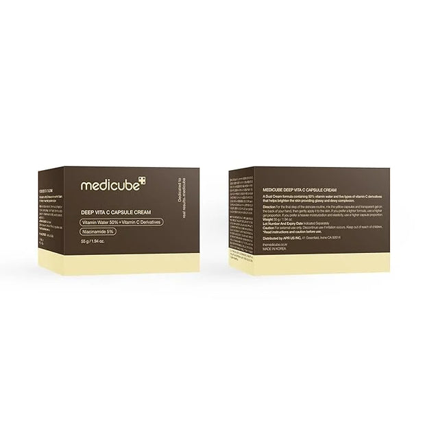 medicube Deep Vitamin C Golden Capsule Face Moisturizer - Liposome Capsules For Wrinkles, Skin Radiance - Transparent Gel ...
