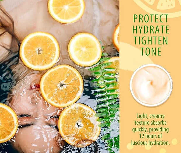 LILY SADO CITRUS KISS™ Vitamin C Moisturizer - Anti-Wrinkle Natural Vegan Daily Face Moisturizing Lotion - Hydrates, Softe...