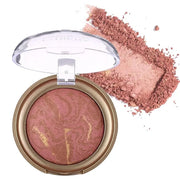 Baked Blush, Marbleized Blush for Cheeks, Shimmery Satin Finish Blushes Powder Palette, Buildable Color Natural Face Makeu...