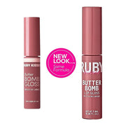 Ruby Kisses Lip Gloss Butter Bomb Gloss Non-Sticky Lip Gloss Vitamin E Natural Nude Lip Makeup - 7.8mL (0.26 US fl.oz) (Fl...
