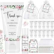 12 Sets Thank You Gifts Mini Sunscreen and Sunscreen Lip Balms Travel Size Thank You Gifts for Weddings Baby Shower Favors...
