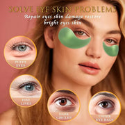 Green Seaweed Eye Mask– 60 Pcs - Gold Under Eye Mask Retinol & Collagen - Puffy Eyes and Dark Circles Treatments – Look Yo...