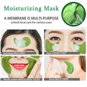 60 PCS Aloe Vera Eye Masks, Gel Collagen Under Eye Patches for Puffy Eyes and Dark Circles Treatments, Reduce Wrinkles and...