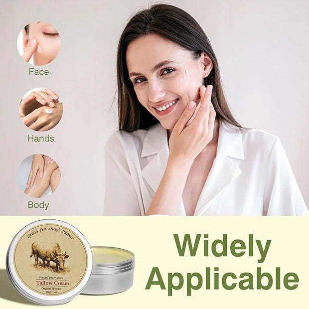 Beef Tallow, Beef Tallow for Skin, Beef Tallow Moisturizer, Beef Tallow Balm for Face Moisturizer Grass Fed for All Purpos...