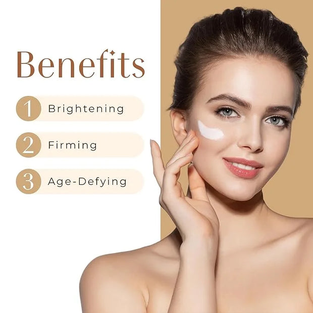 Light Up Eye Cream .46 oz, Firming Under Eye Cream for Dark Circles and Puffiness, Under Eye Brightener Face Cream for Wom...