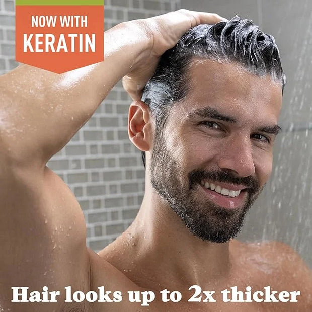 Just for Men Control GX Grey Reducing Shampoo for Textured Hair, Gradual Hair Color for Men with Keratin, 4 Fl Oz - Pack o...