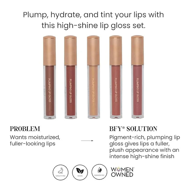 BFY Cosmetics 5-Pack Plumping Lip Gloss - Shimmer - Product Image