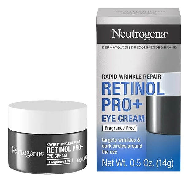 Neutrogena Rapid Wrinkle Repair Retinol Pro+ Anti-Wrinkle Eye Cream, Targeted Eye Cream for Wrinkles & Dark Circles, Formu...