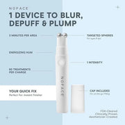NuFACE FIX Line Smoothing Starter Kit - FDA Cleared Microcurrent Device + Serum Activator for On-The-Go Treatment of Foreh...