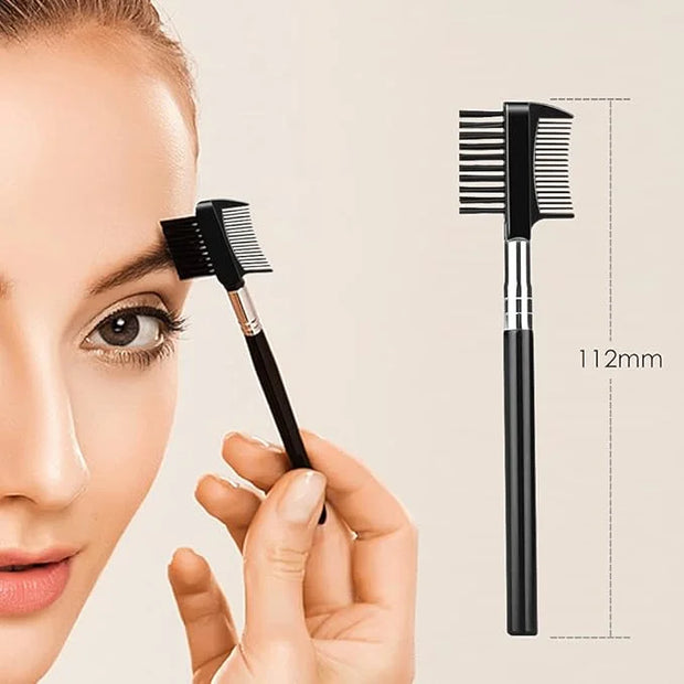KINGMAS 9 in 1 Eyebrow Kit, Face Razors, Facial Trimmer Shaver, Eyelash Comb, Angled Brush, Grooming Scissors, Tweezers fo...