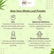 100% Natural Aloe Vera Leaf Powder Pure Aloe Barbadensis Natural Moisturizer Replenish Dry Skin Healthy Hair Care 0.50 LBS...
