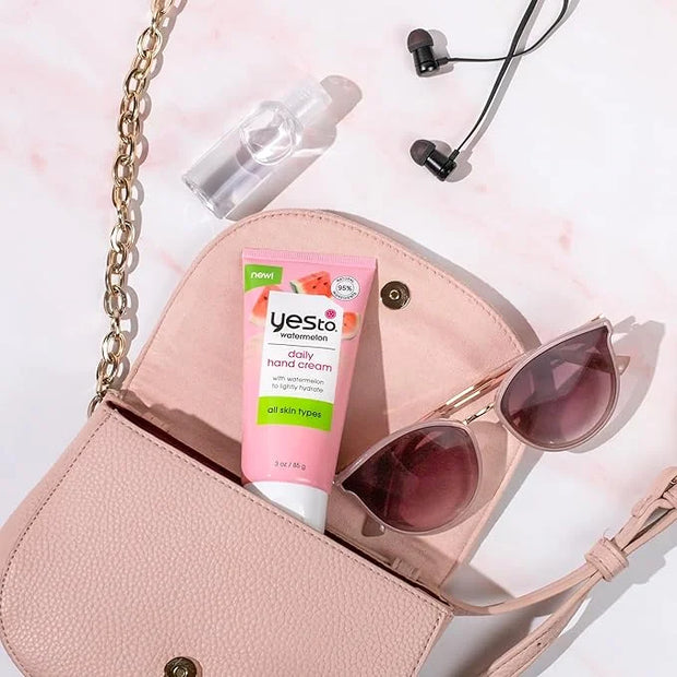Yes To Watermelon Skincare Essentials Set – Face Wipes, Hand Cream, Lip Balm, Hydrating Moisturizer, - Product Image