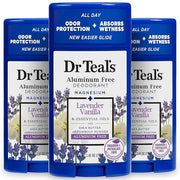 Dr Teal's Aluminum Free Deodorant, Lavender Vanilla with Essential Oils, 2.65 oz (Pack of 3) - Product Image