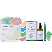 Under Eye Patches for Dark Circles,Puffy Eyes and Jojoba Oil Pure Cold Pressed Unrefined Gua Sha for Healthier hair - Prod...