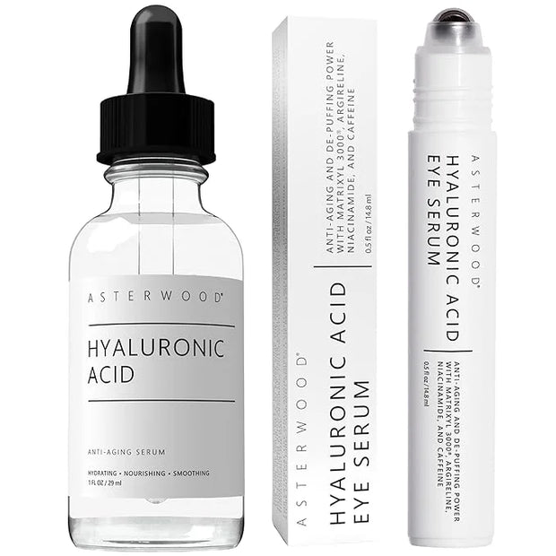 Asterwood Hyaluronic Acid Serum (1 oz) + Hyaluronic Acid Eye Serum - Product Image