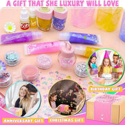 WhizToys 74 PCS Lip Gloss Making Kit, DIY Make Your Own Lip Gloss Kit Beginner,Fun Craft Set for Girls Kids Teens Women, B...