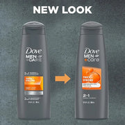 DOVE MEN + CARE Fortifying 2 in 1 Shampoo and Conditioner for Resilient and Thicker Hair Thick and Strong with Caffeine He...