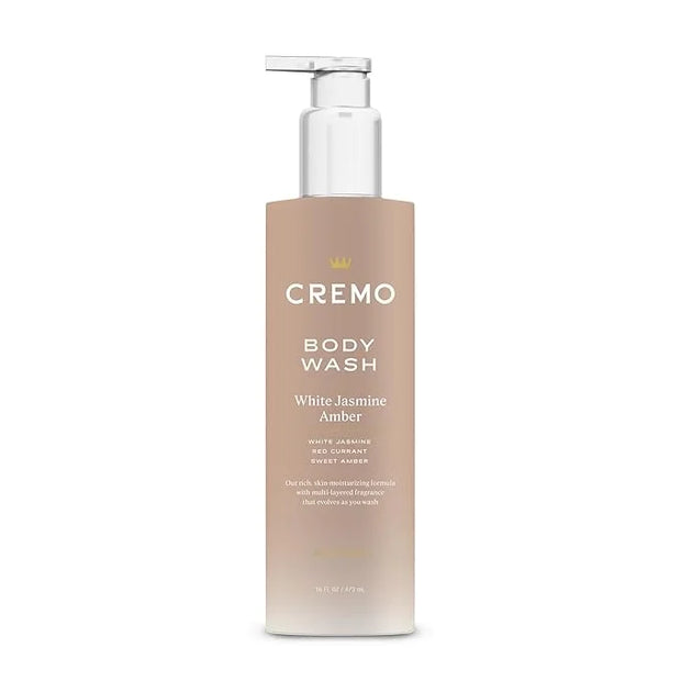 Cremo White Jasmine Amber Skin Moisturizing Body Wash for Women, Notes of White Jasmine, Red Currant, and Sweet Amber, 16 ...