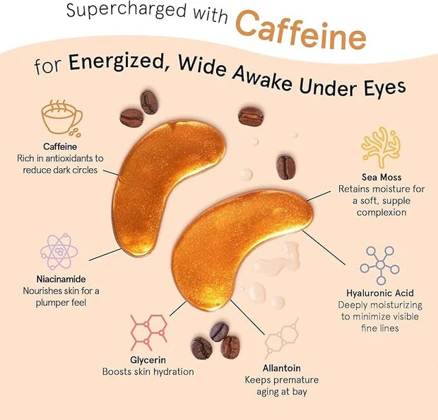 grace & stella Caffeine Under Eye Patches - Awakening Eye Patches for Puffy Eyes and Dark Circles - Under Eye Mask Patches...
