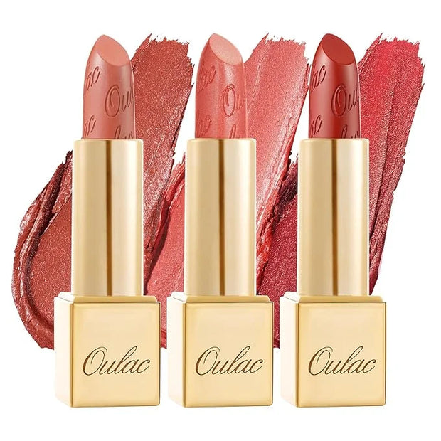 Oulac Metallic Orange Lipstick Set for Women High Payoff Lipcolor with Moisturizing Formula, Vegan Beauty, Full-Coverage L...