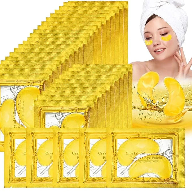 Gold Under Eye Patches - 28 Pairs Golden Glow Under Eye Patches for Dark Circles,Gold Moisturizing Eye Skin Mask for Women...