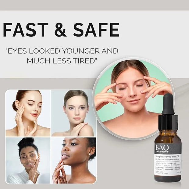Persephone Eye Serum Oil (15 ML) | Sacha Inchi Oil, Bisabolol and Vitamin C & E | Eye Serum for Wrinkles, Finelines and Da...